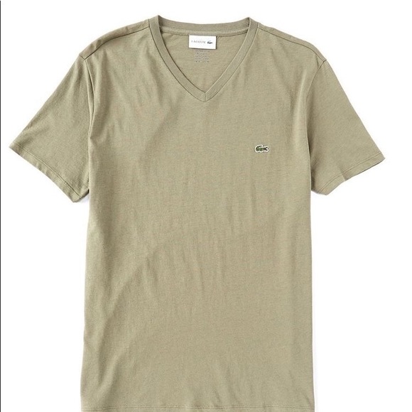 None Other - Lacoste - Pima Cotton Short-Sleeve V-Neck Tee